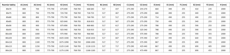 Mexen Mist-H Duo, 2-krídlový výklopný sprchový kút 80 x 115 cm, číre sklo, medený matný profil, 8A5-080L-115P-65-00