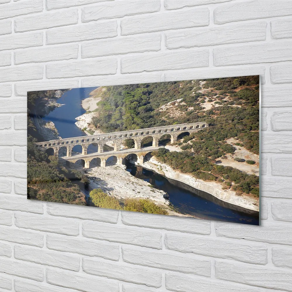 Obraz na akrylátovom skle Rieka rím akvadukty 140x70 cm