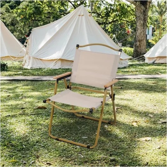 MI Kempingová stolička DREVO 78