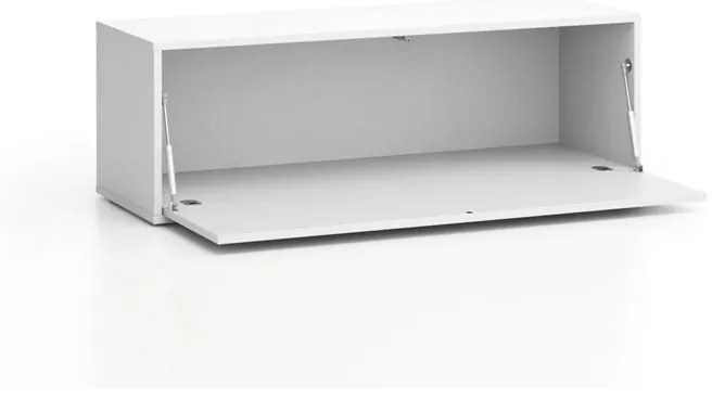 Nízka skrinka LAYERS, výklopná, 1200 x 400 x 394 mm, biela