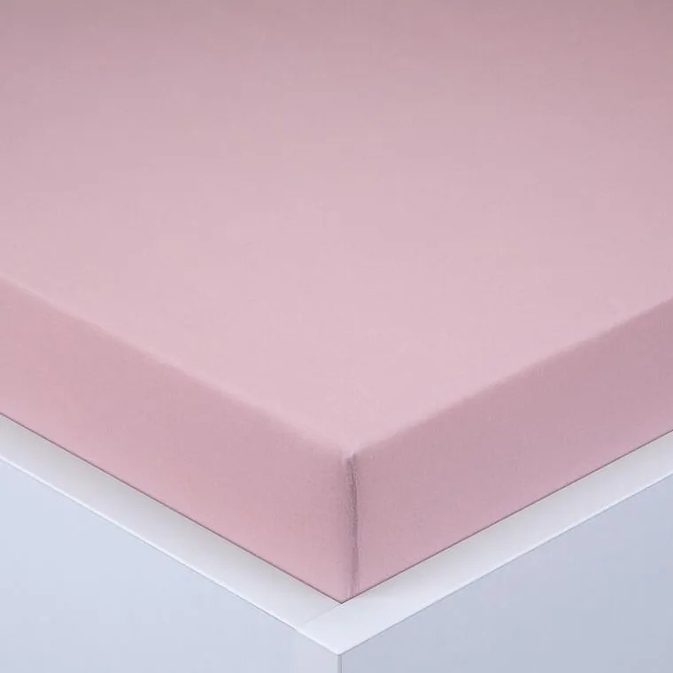 Napínacia plachta na posteľ jersey EXCLUSIVE staroružová sada 2 ks 90 x 200 cm