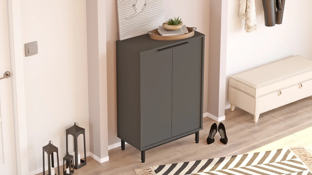 Botník Houseland Lerry antracitovo sivý