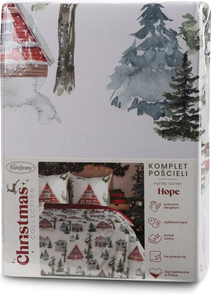 VIANOČNÉ OBLIEČKY Z MIKROVLÁKNA HOPE 200X220 CM, 2 KS 70X80 CM VZOROVANÉ