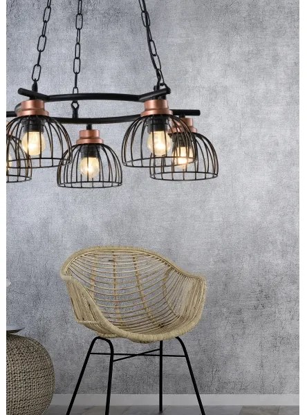 Prezent 75466 - Luster na reťazi BASKET 5xE27/60W/230V