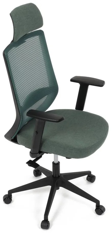Kancelárska ergonomická stolička SENA — látka, čierna / zelená