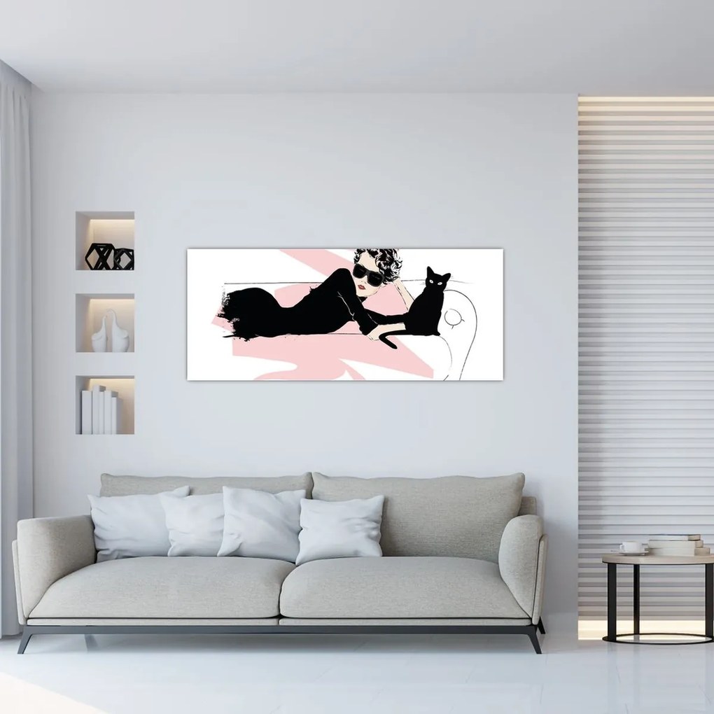 Obraz - Fashion lady (120x50 cm)