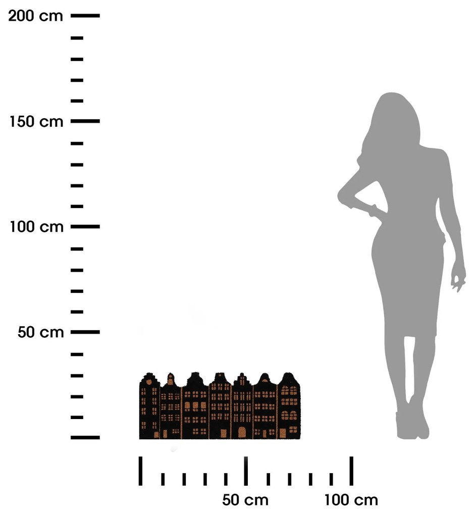 Vonkajšia rohožka Town, 75x30 cm