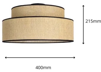 Stropné svietidlo BOHO 1xE27/60W/230V pr. 40 cm béžová