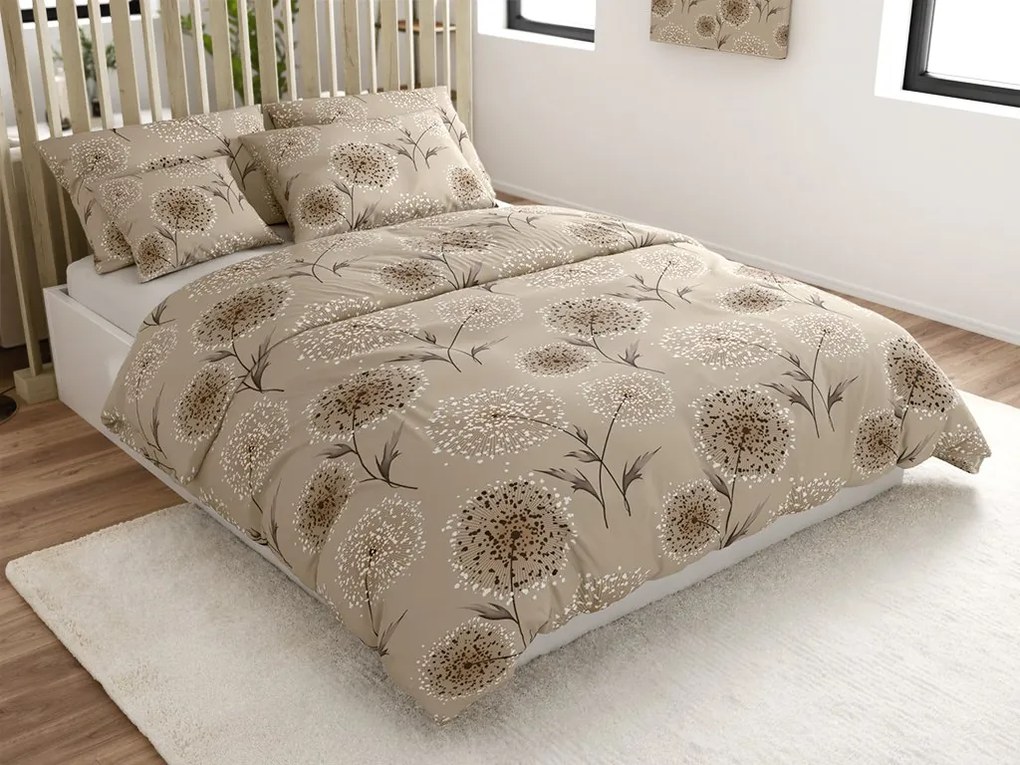 Krepové obliečky PAMPELINO BLEND svetlohnedé Rozmer obliečky: 70 x 90 cm | 140 x 200 cm