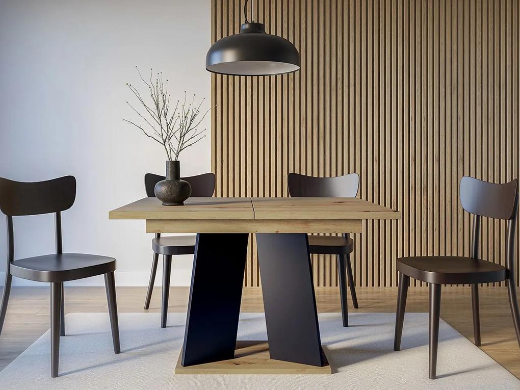 Rozkladací jedálenský stôl Lumen, artisan/čierna