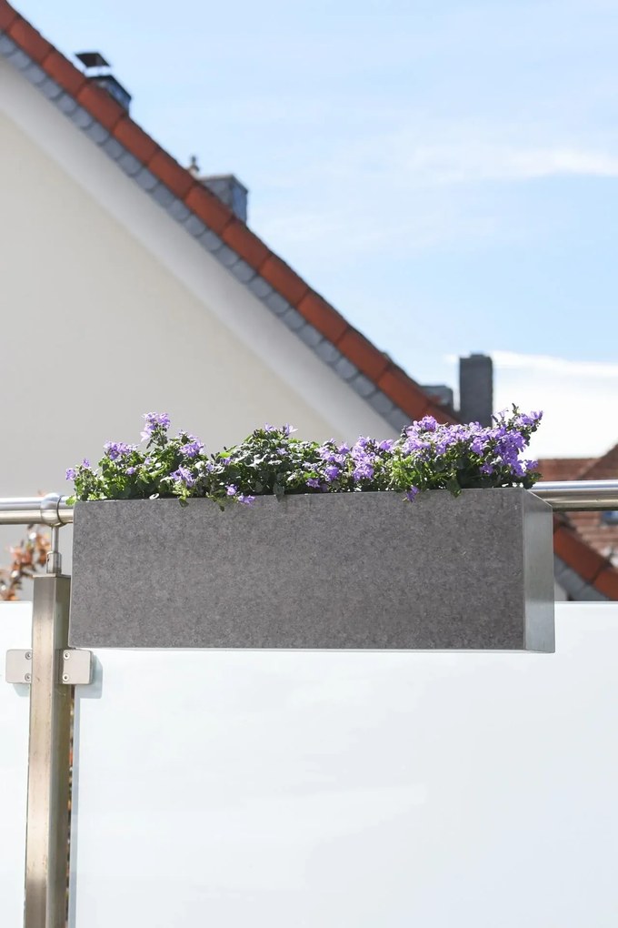 Balkónový hrantík BENNO, vláknocement, šírka 62 cm, sivý