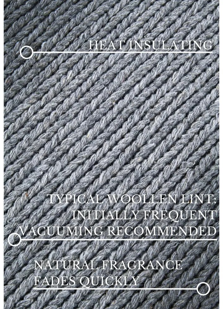 Sivý ručne tkaný vlnený koberec 60x90 cm Francois – Villeroy&Boch