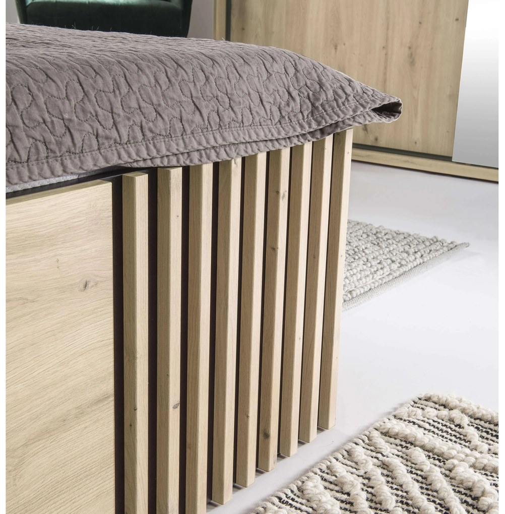 Manželská posteľ 140 cm Claudi 16 (s roštom) (dub artisan). Akcia -20%. Vlastná spoľahlivá doprava až k Vám domov. 1055500