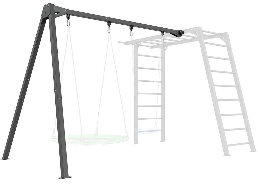 Marbo Sport Oceľová konštrukcia na záhradné hojdačky s preliezačkou / rebrinami MARBO MO-Z7