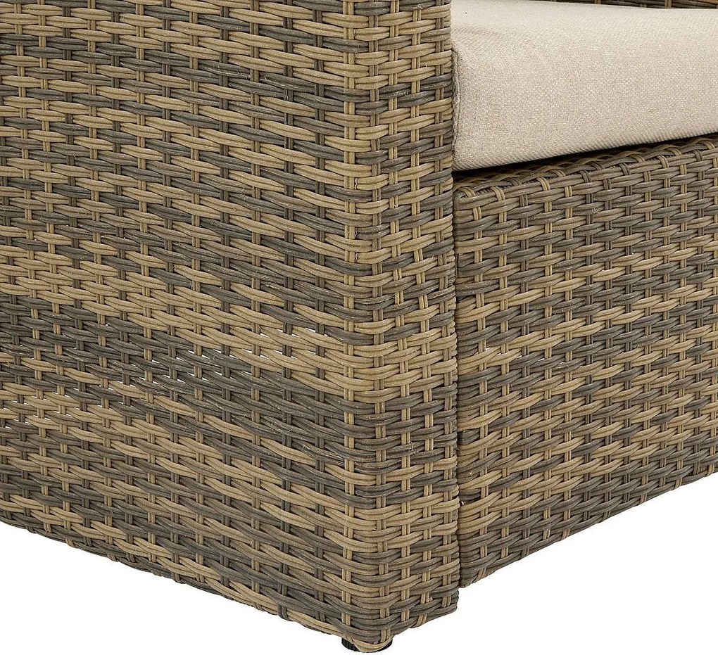 DEOKORK Ratanová zostava SANTORINI pre 5 osôb (hnedá)