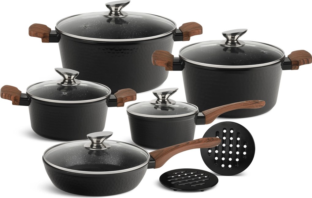 12 kusový čiernohnedý set
