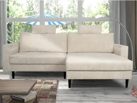 Rohová sedacia súprava Livorno, krémová, štruktúrovaná látka%