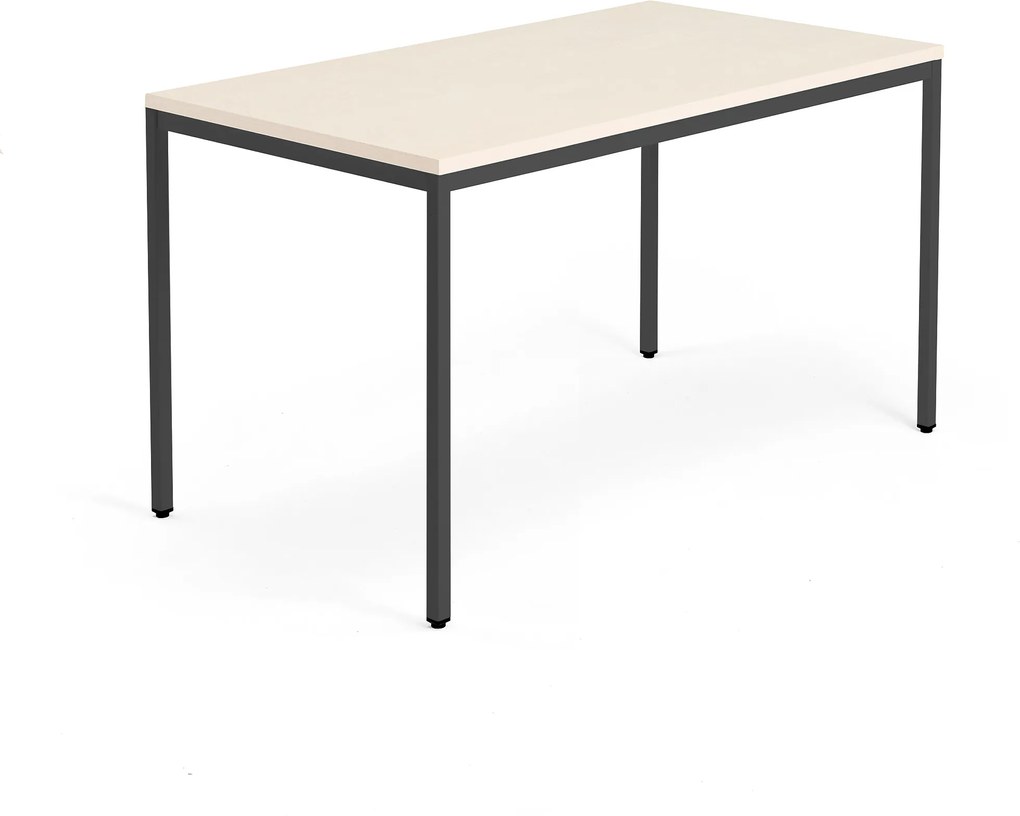 Kancelársky pracovný stôl Modulus, 1400x800 mm, breza/čierna