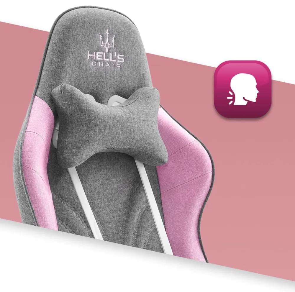 Herné kreslo Rainbow Pink Gray Mesh