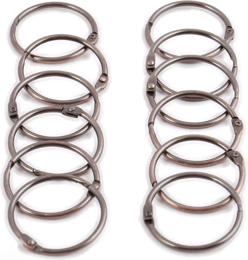 Krúžky k sprchovému závesu v súprave 12 ks v medenej farbe Ringo Small – Spirella