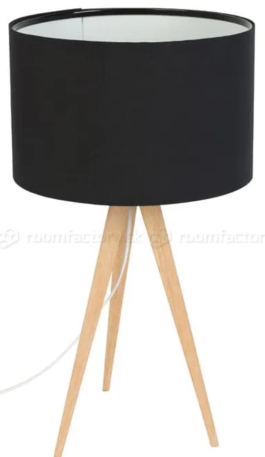 Zuiver Tripod Wood stolná lampa - Čierna