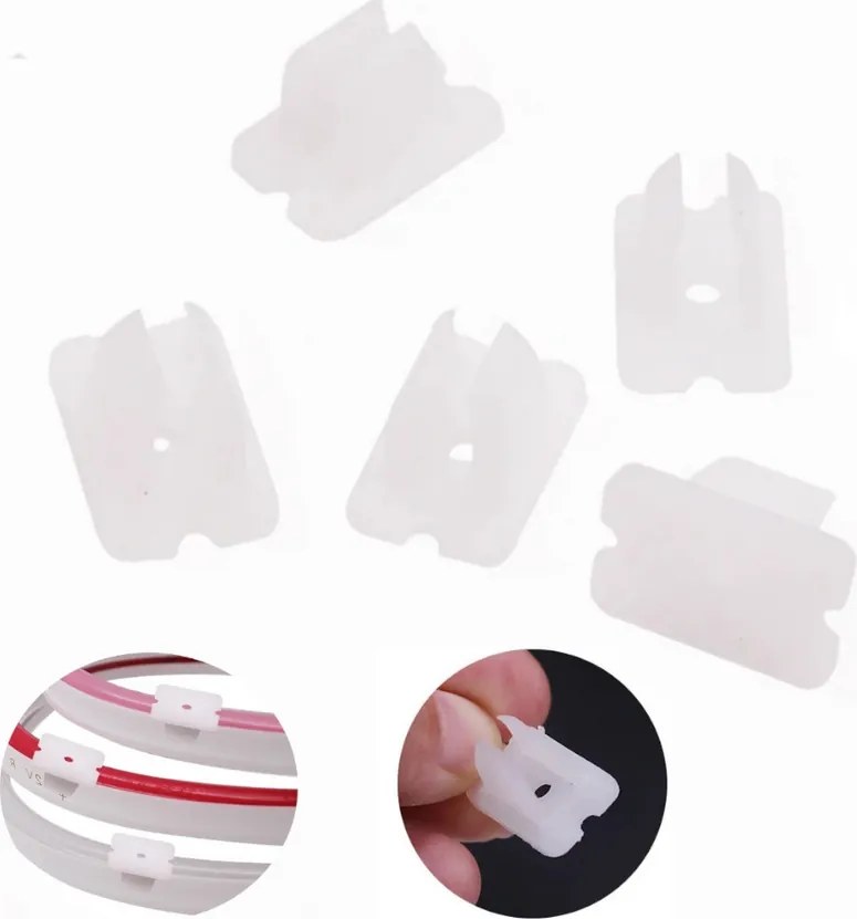 5X montážne konzoly pre neónový flexibilný 12v pásik