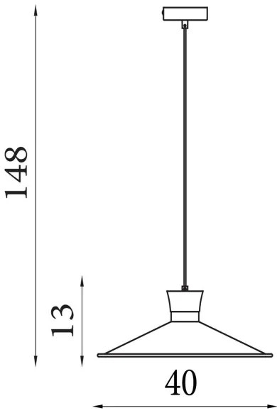 Searchlight 601891BK - Luster na lanku BALHAM 1xE27/60W/230V