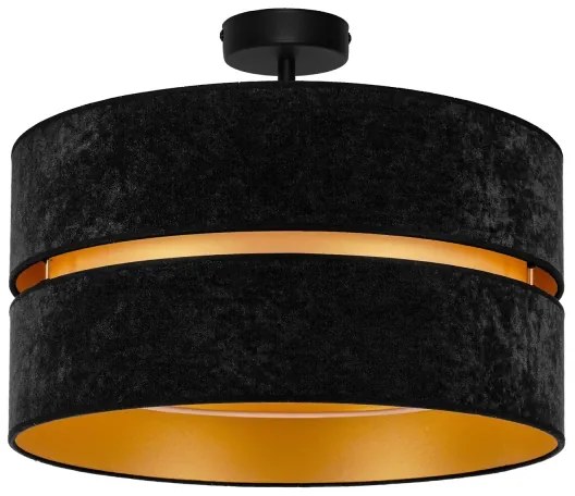 Duolla - Prisadený luster DUO 1xE27/15W/230V pr. 40 cm čierna/zlatá