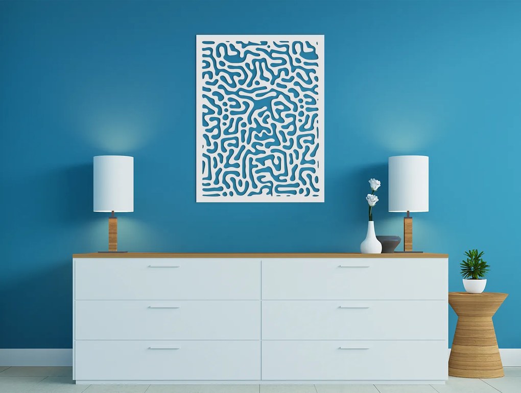 drevko Minimalistický obraz Labyrint Rozmer obrazu: 42,5 x 32,5 cm, Farba dekorácie: Čierna