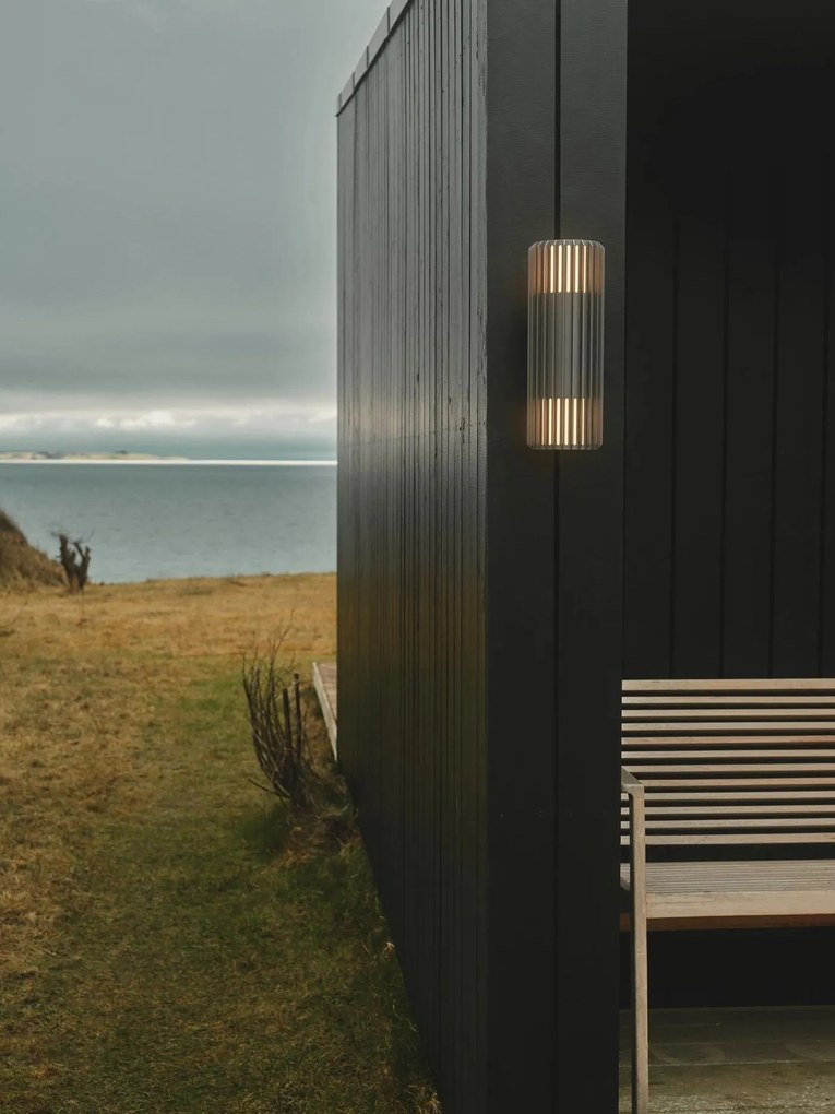 Nordlux Antracitové fasádne svietidlo Aludra Double Seaside pre žiarovku 2x E27 2418121250