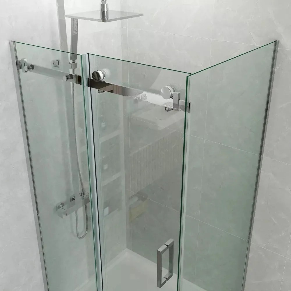 BPS-koupelny Obdĺžnikový sprchový kút HYD-ZBD-900 120x90 cm chrom/transparent - bez vaničky
