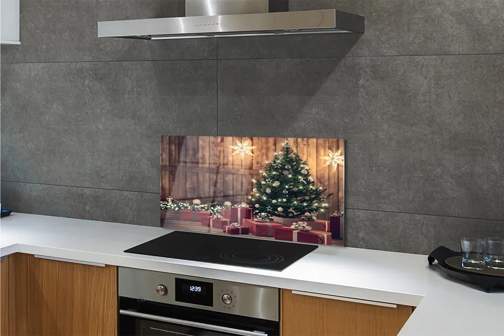 Nástenný panel  Darčeky Vianočný strom dekorácie dosky 140x70 cm