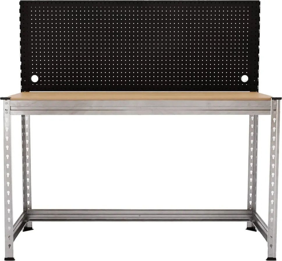 Pracovný stôl s panelom na náradie 150x150x60 cm