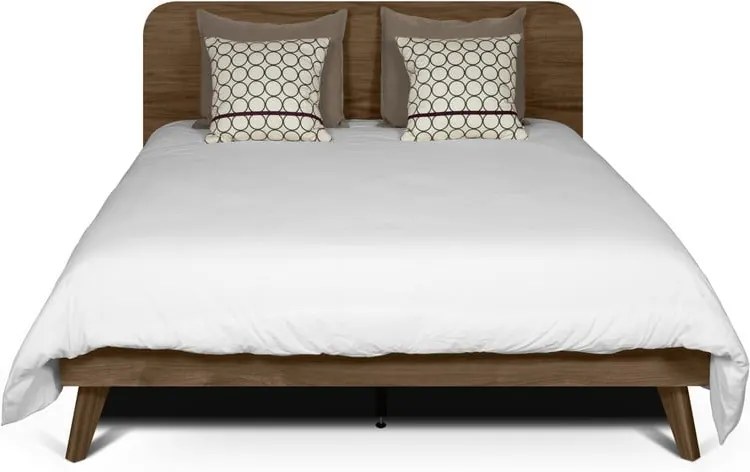 Tmavohnedá posteľ TemaHome Mara, 180 × 200 cm
