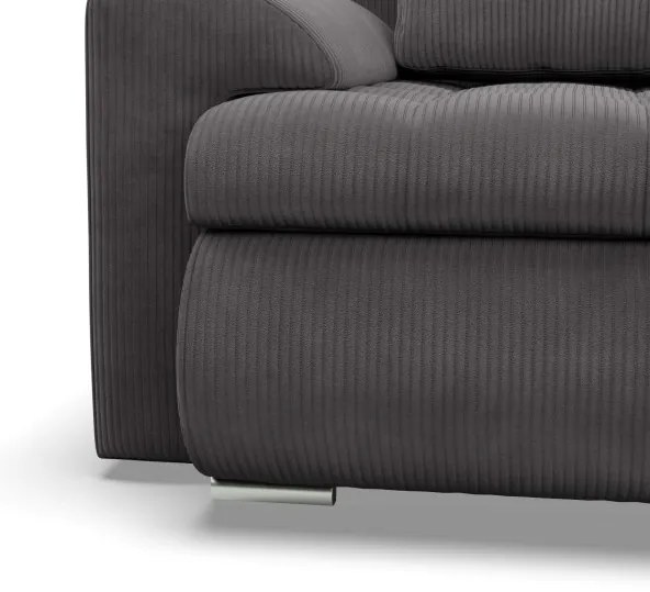 Sedacia súprava FORESTA Poso v tvare U, pravá tmavosivá