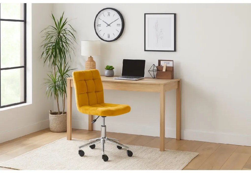 Žlté kancelárske kreslo Q-020 VELVET