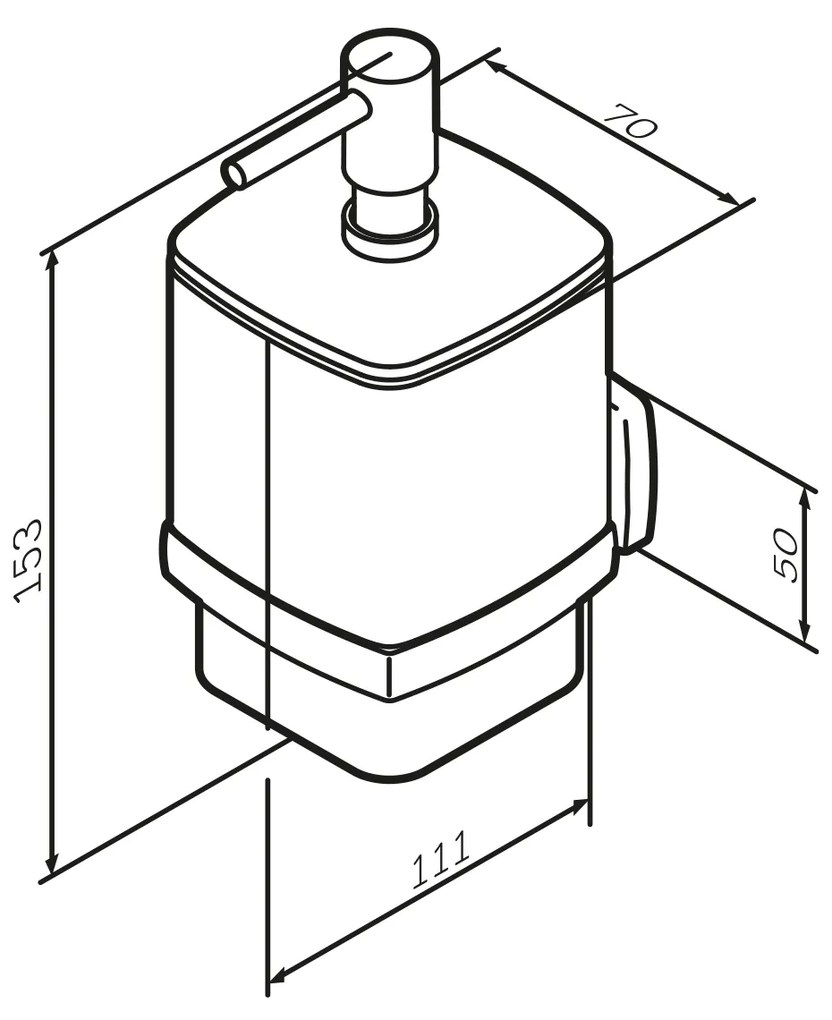 Dávkovač mydla AM.PM Gem AGA36900 nástenný, sklo, chróm