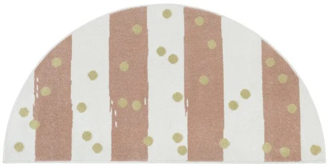 Koberec LIMA M044A krémový / ružový / zlatý polkruh