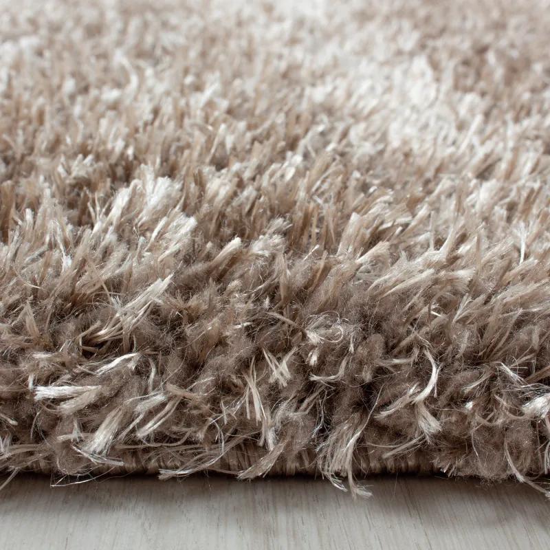 Ayyildiz koberce Kusový koberec Brilliant Shaggy 4200 Taupe kruh - 200x200 (priemer) kruh cm