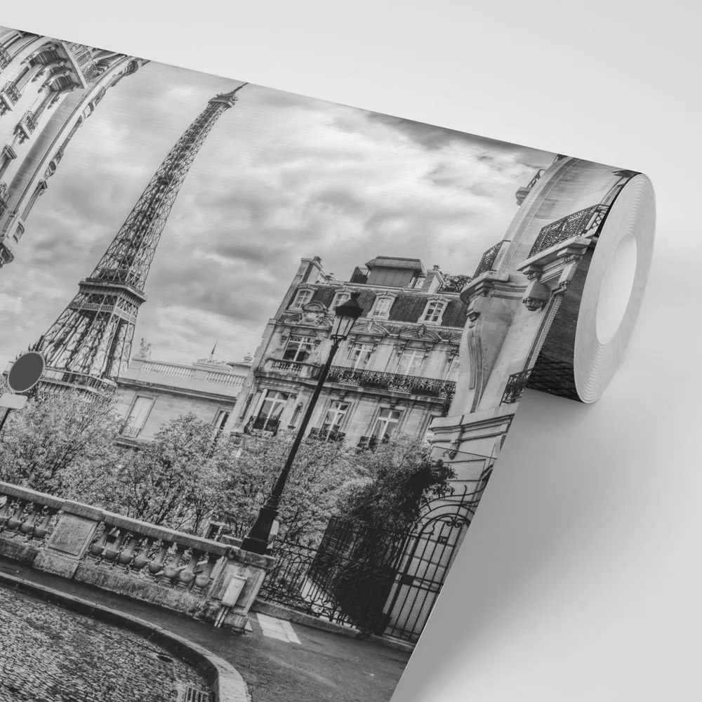 Samolepiaca fototapeta červené retro auto v Paríži