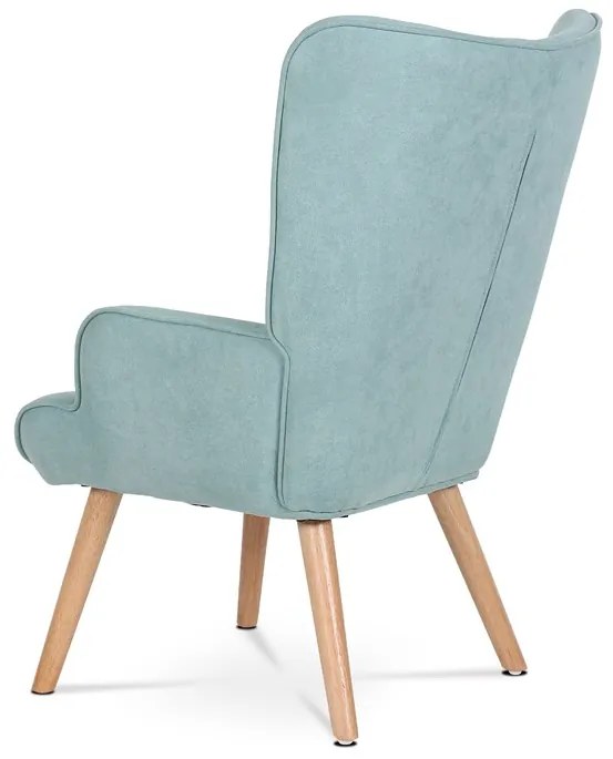 Autronic BONTEC Kreslo ušiak, modrá látka, AK-302 BLUE2 Farba: Hnedá