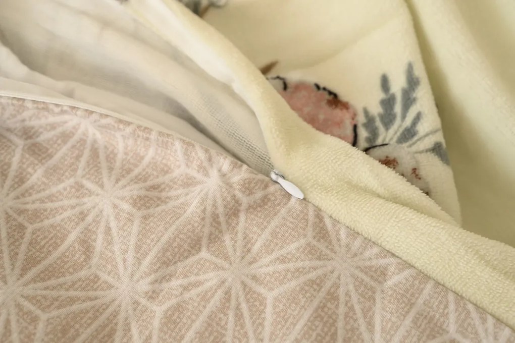 Obojstranné obliečky DUO SENSE SANDORA krémové + obliečka na vankúšik 40x50 cm ZDARMA Rozmer obliečky: 70 x 90 cm | 140 x 200 cm