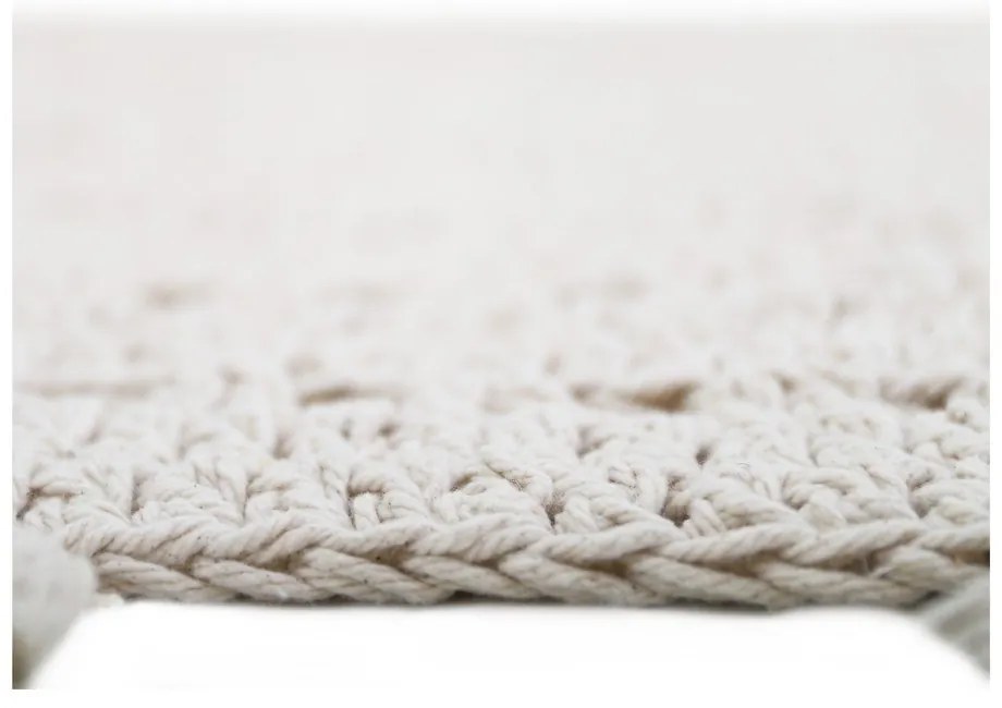 Krémovobiely detský koberec ø 120 cm Nila Ecru – Nattiot