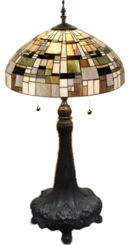 Masívna Tiffany lampa JASPER 50*85