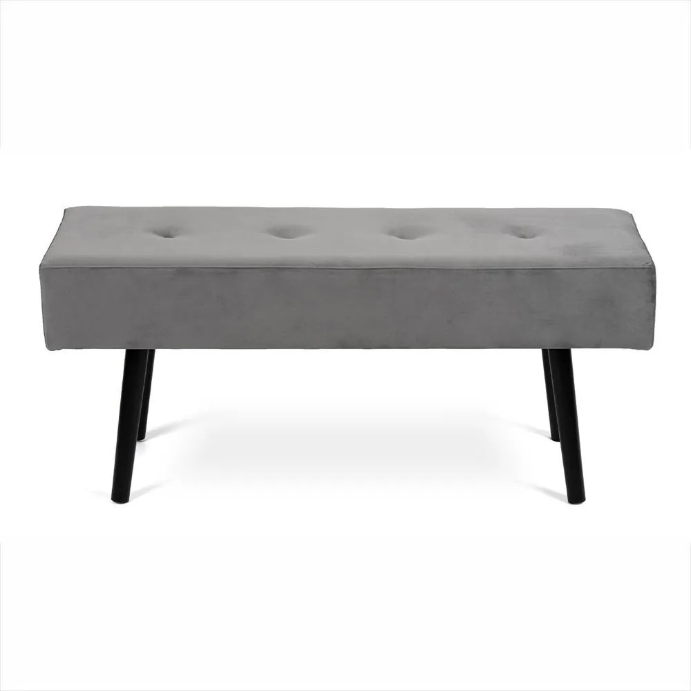 Čalúnená lavica AVENBERG VELVET sivá