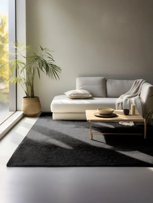 Koberec Hanse Home Bouclé Jaipur čierny
