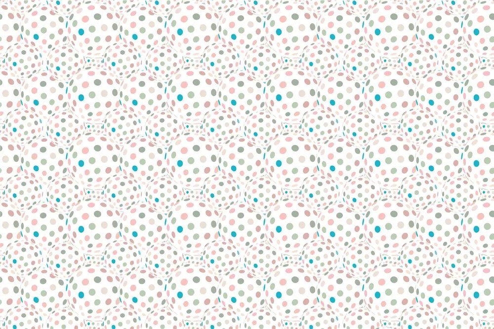 Tapeta optická ilúzia tvorená pastelovými guličkami
