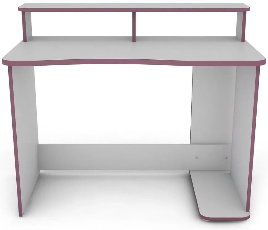 Písací stôl Matrix 5 biely/fialový