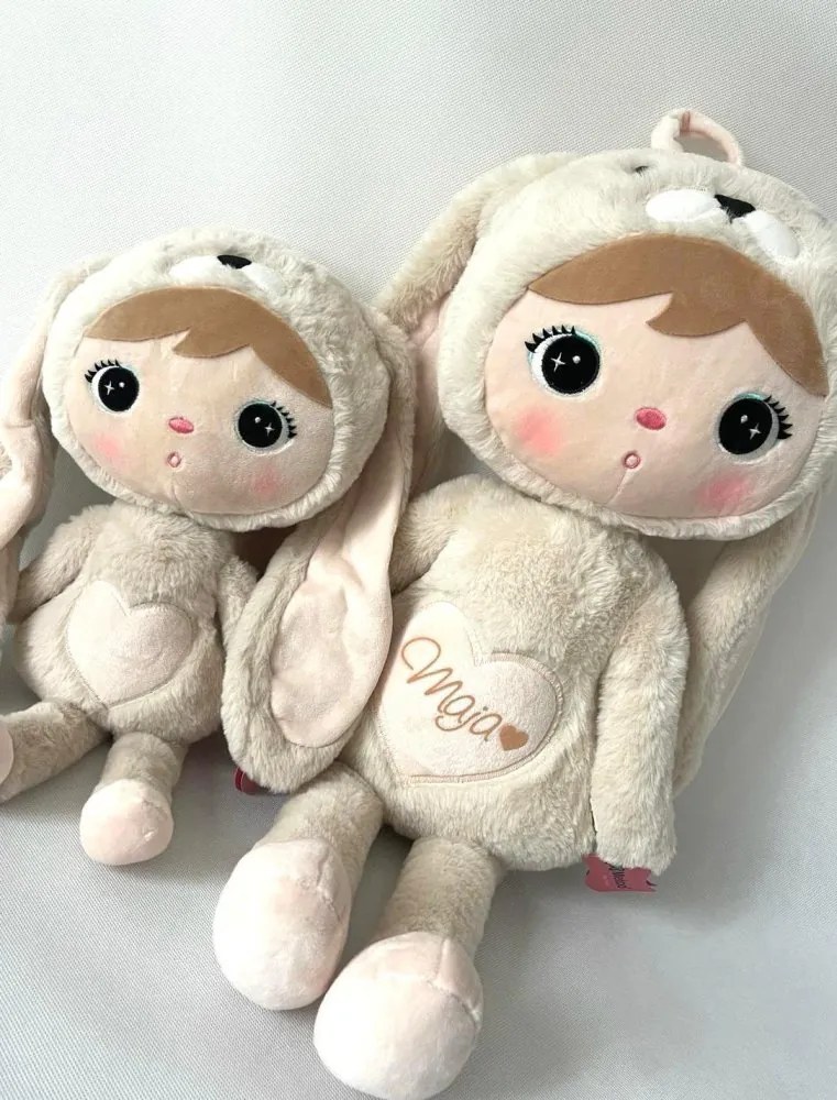 Mojkáčik - Bábika zajčik béžová XL 70 cm