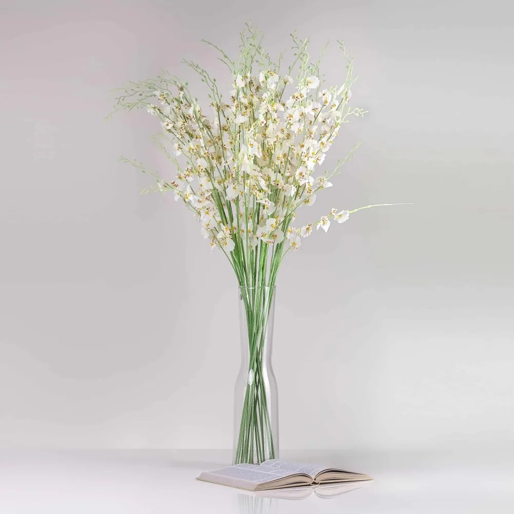 Umelá orchidea JÚLIA biela. cena uvedená za 1 kus.